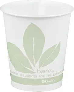 SOLO R53BB-JD110 Treated Paper Water/Refill Cup, 5 oz. Capacity, 2.5" x 2.8", Bare (Case of 3,000)