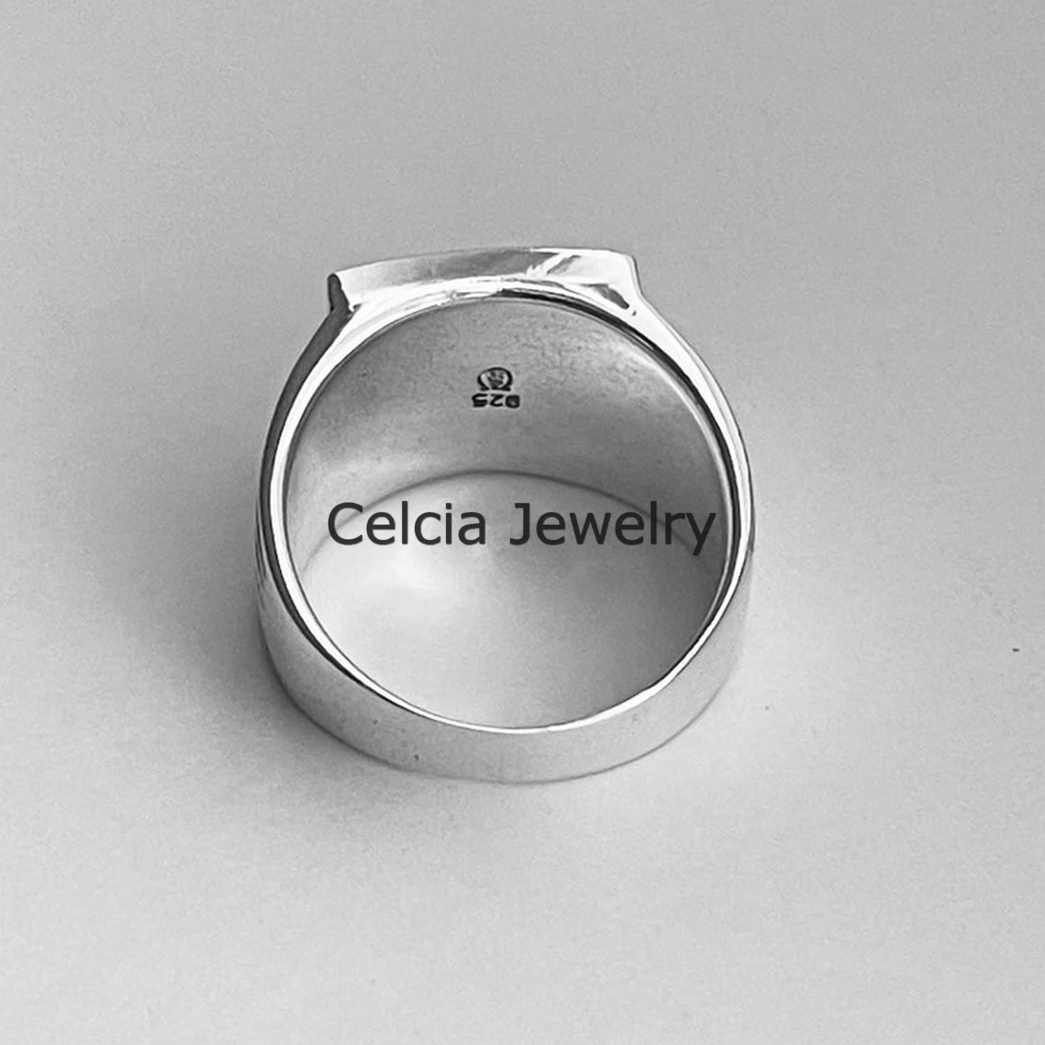 Echter Türkis-Edelstein-Unisex-Ring, Siegelring, Statement-Ring, schwerer Herren-Geschenkring, einzigartiger Vater-Mutter-Geschenkring, schöner Dezember-Geburtssteinring