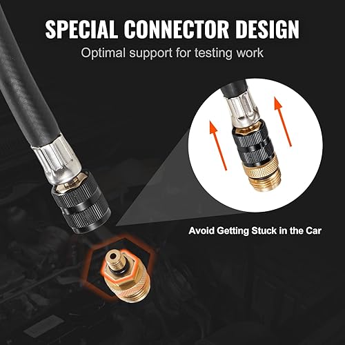 Miniatura 6 de VEVOR Kit adaptador de probador de compresión, 9 piezas de prueba de compresión de fugas de cilindro de motor automotriz, medidor de presión preciso