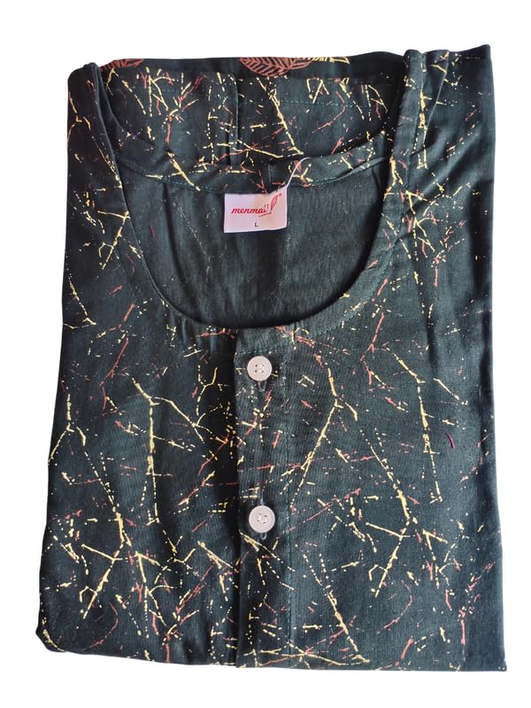 Image of MENMAII Women's [L-4XL] Full Open /Front Buttoned [a Kind of Adaptive Clothing] Multipurpose Nighty for Maternity /Pregnancy /Elderly /Patient /Feeding /Hospital Purpose Nighty Calf Length