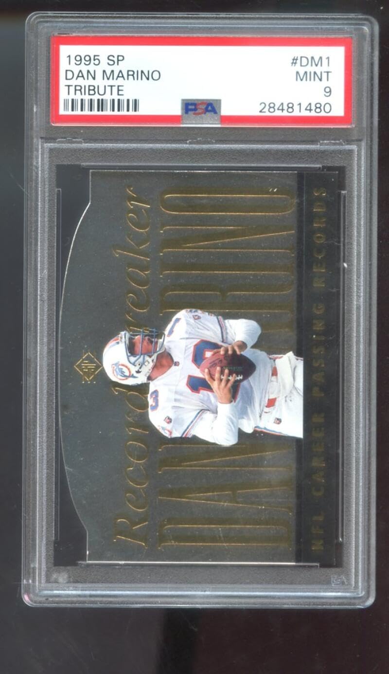 1995 Upper Deck SP Tribute #DM1 Dan Marino PSA 9 Graded Football Card NFL Miami Dolphins Record Breaker Career Passing Records