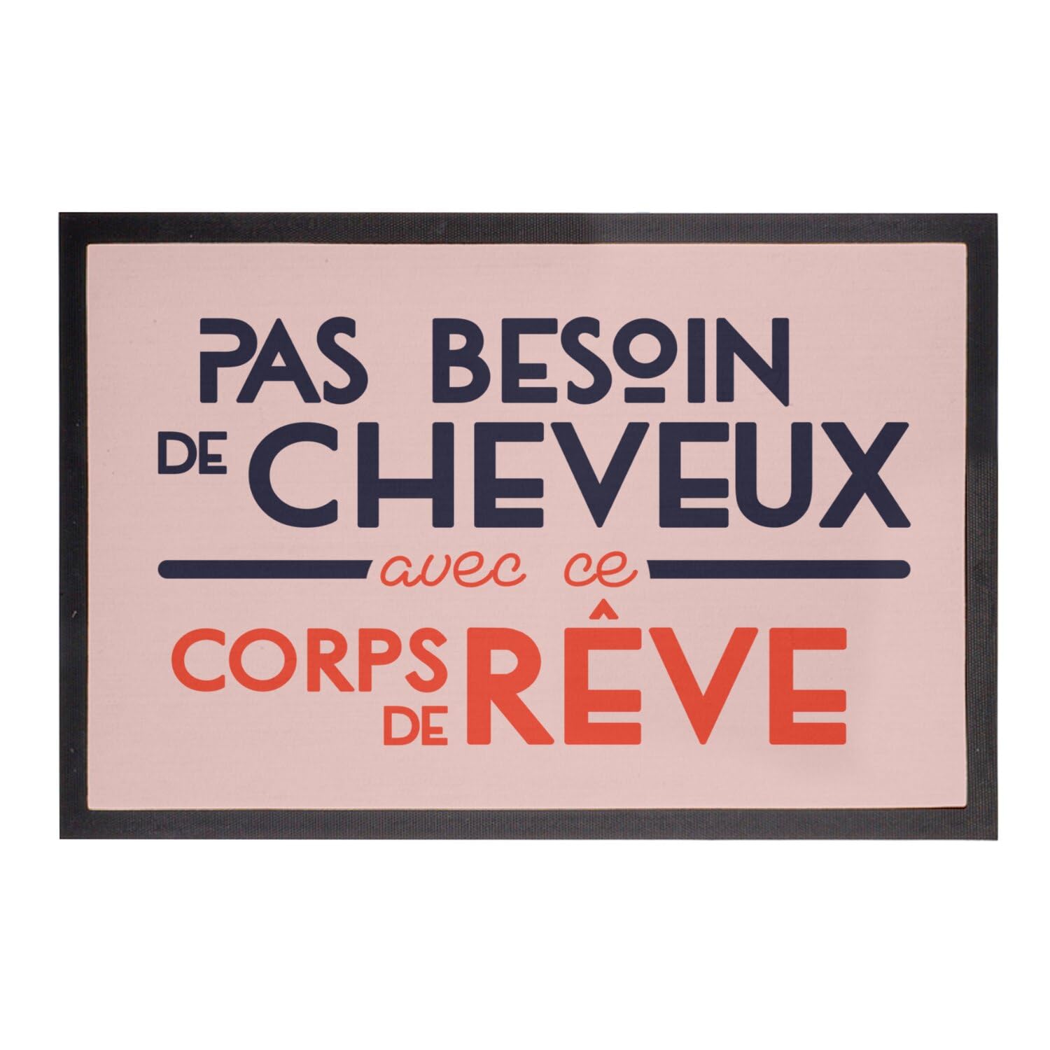 Paillasson Rose Humour pour entrée originale et accueillante