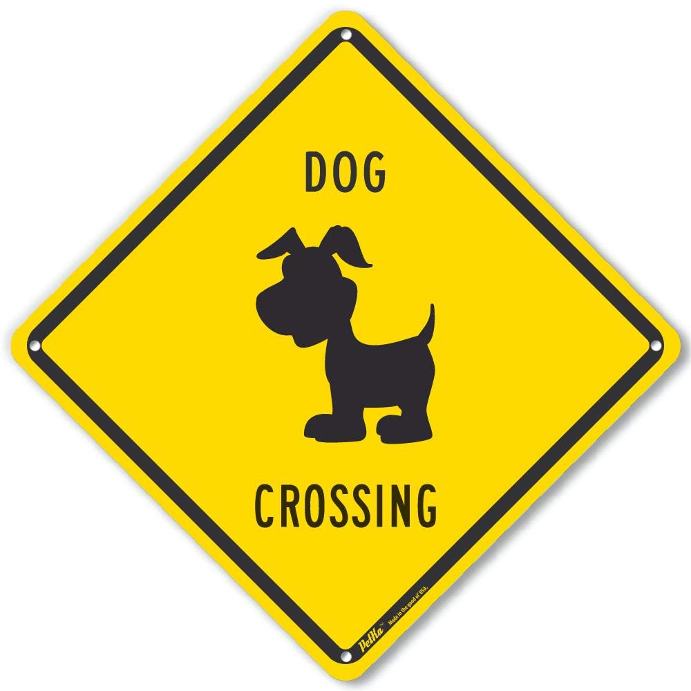 PetKa Signs and GraphicsPKAC-0471-NA_10x10 "Dog Crossing" Aluminum Sign, 10" x 10"