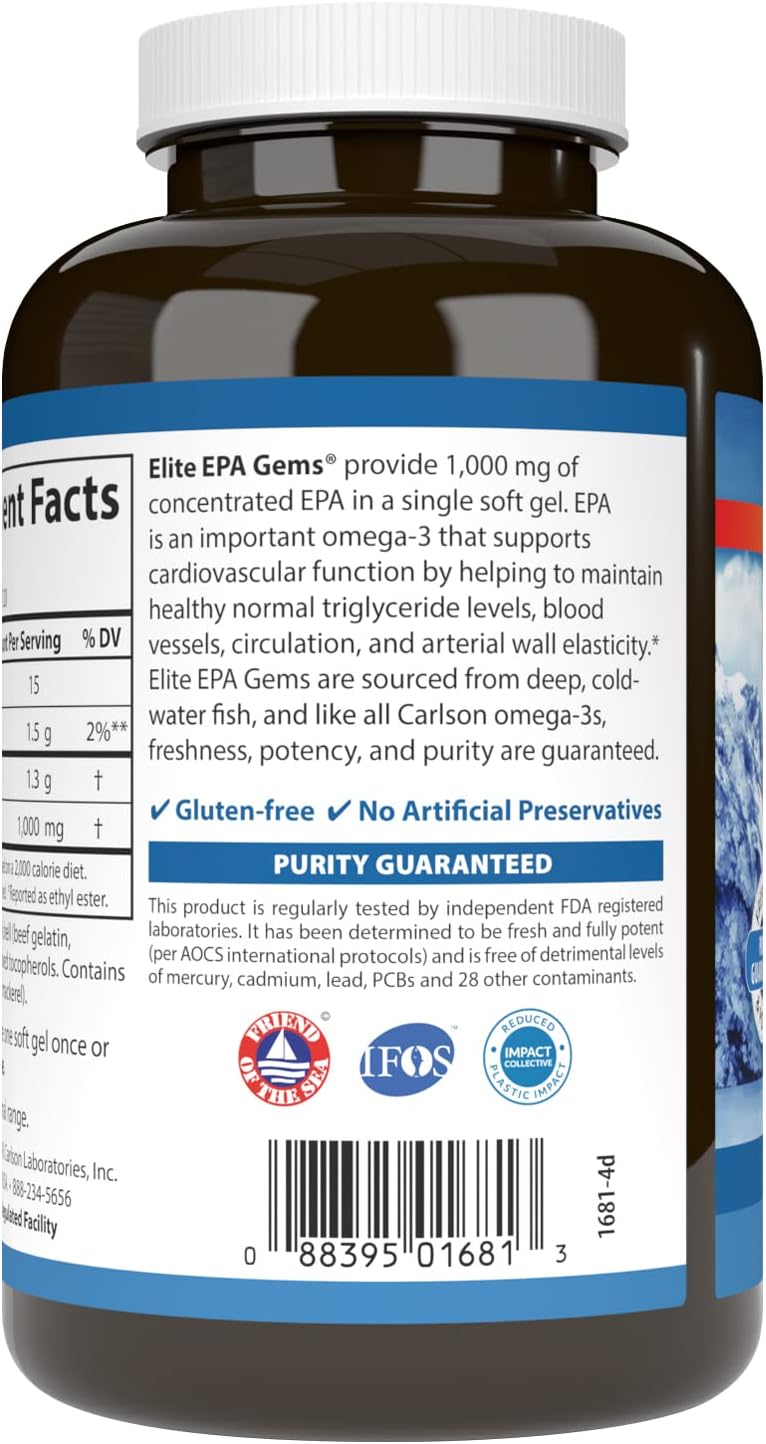 Carlson Epa Gems, 120 Softgels