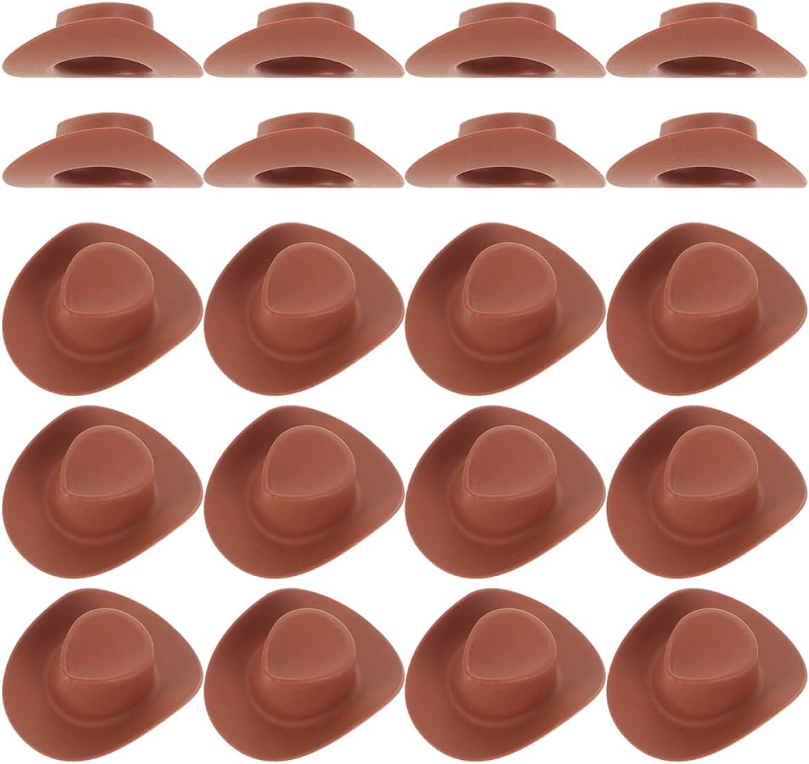 120Pcs Mini Hats Plastic Hats Mini Western for