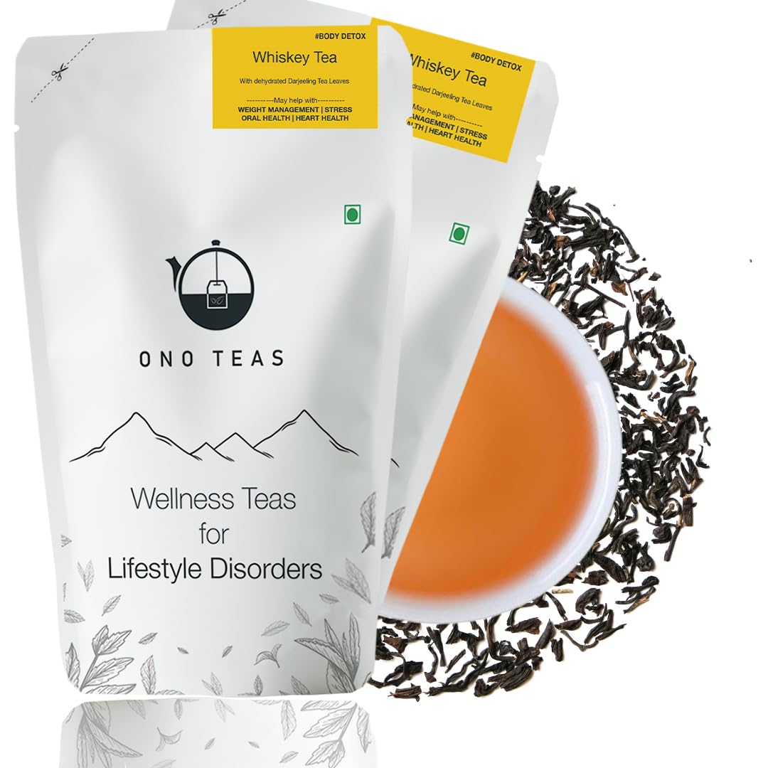 Ono Teas Whiskey Tea (100 Grams | 50 Cups) with Roasted Darjeeling Black Tea | Known to help with Weight Management, Stress Management, Foul Breath, Heart Health, Digestion (50x2gm=100gm) (B08FGK53VY) Amazon Price History, Amazon Price Tracker