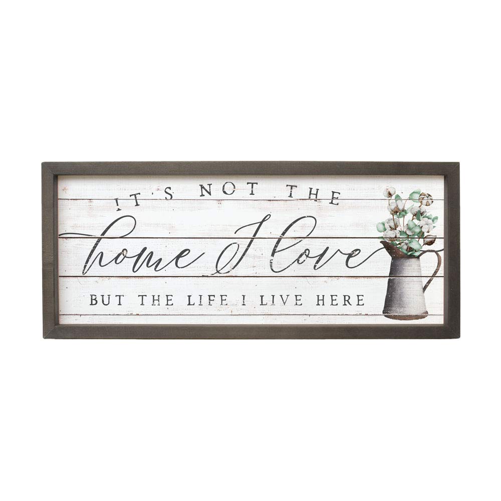 Simply Said, INCFarmhouse Frames 10" x 24" Sign - It's Not The Home I Love, But The Life I Live There