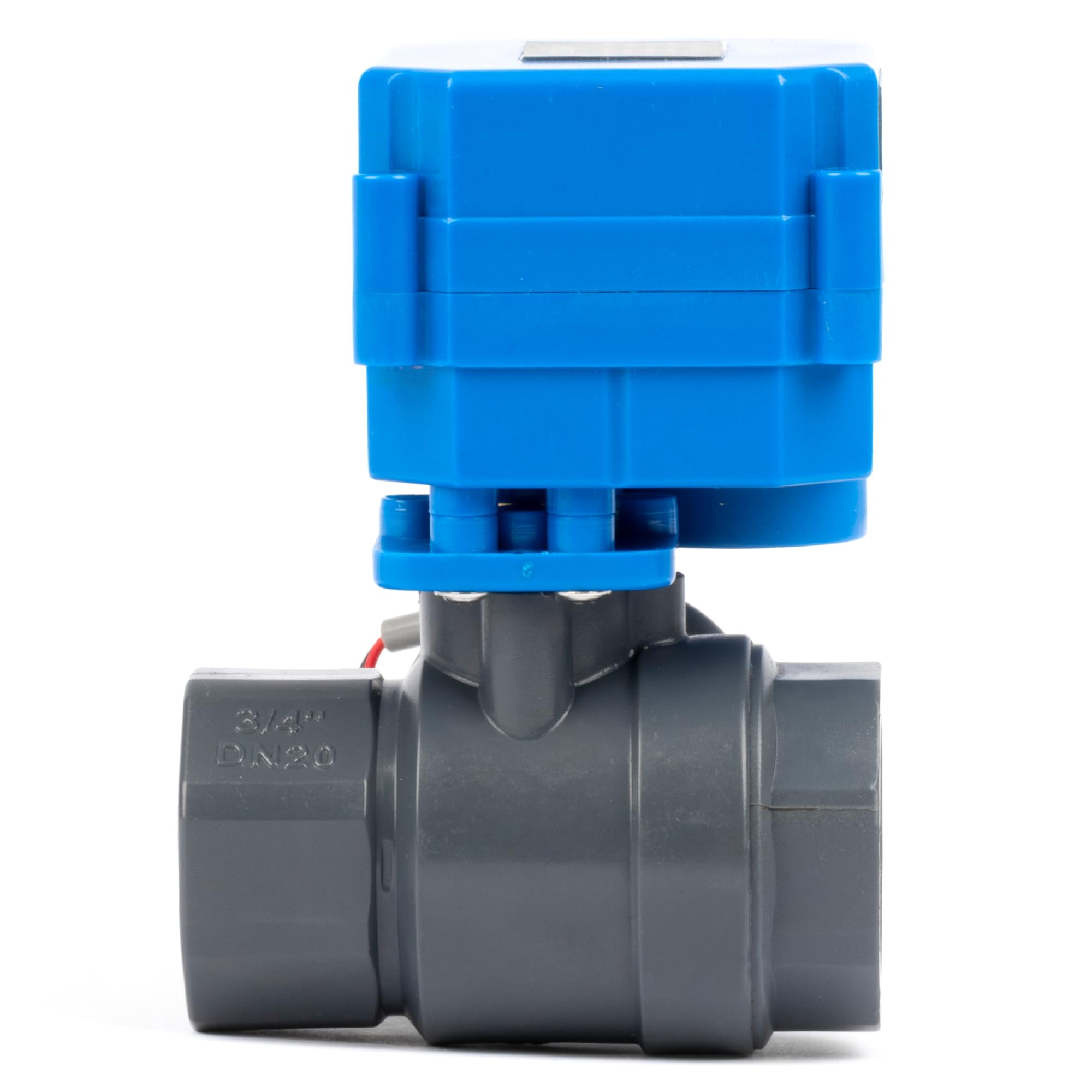 U.S. Solid Zawór kulowy z napędem UPVC 3/4" - 85-265V AC Plastikowy elektryczny zawór kulowy, 2-przewodowy automatyczny powrót, normalnie otwarty, pełny port