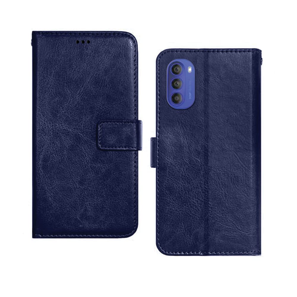 Inktree Moto G51 5G Flip Case | Premium Leather Finish Flip Cover | with Card Pockets | Wallet Stand |Complete Protection Flip Cover for Moto G51 5G - Blue (B09RW12DHY) Amazon Price History, Amazon Price Tracker