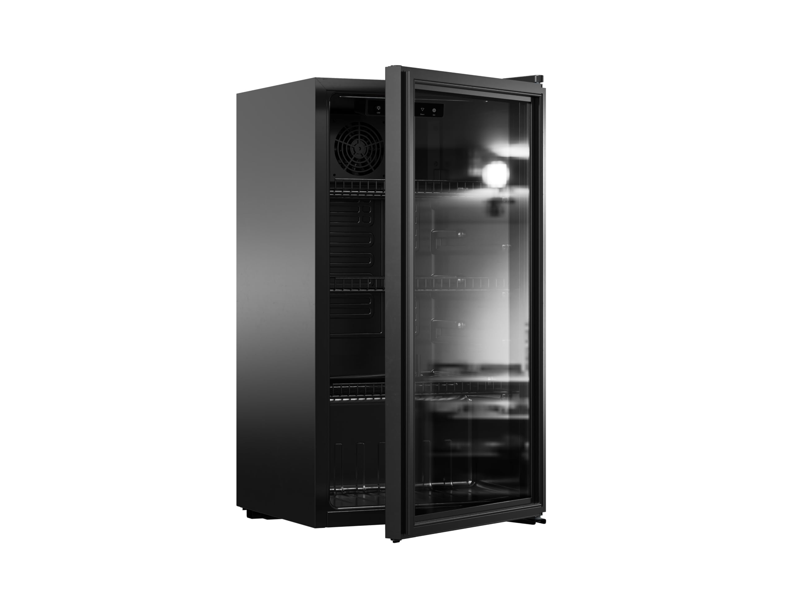 YUNA Cool-View GKS90B Glastürkühlschrank | 89 L | schwarz