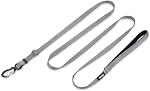 Hyhug Pets Strong and Lightweight Aviation Aluminium Clip with Adjustable Between 4 Feet and 6 Feet Leash with Tough Nylon and Soft Lined Handle for Small Dogs Lead. (Small, Sleet Gray)