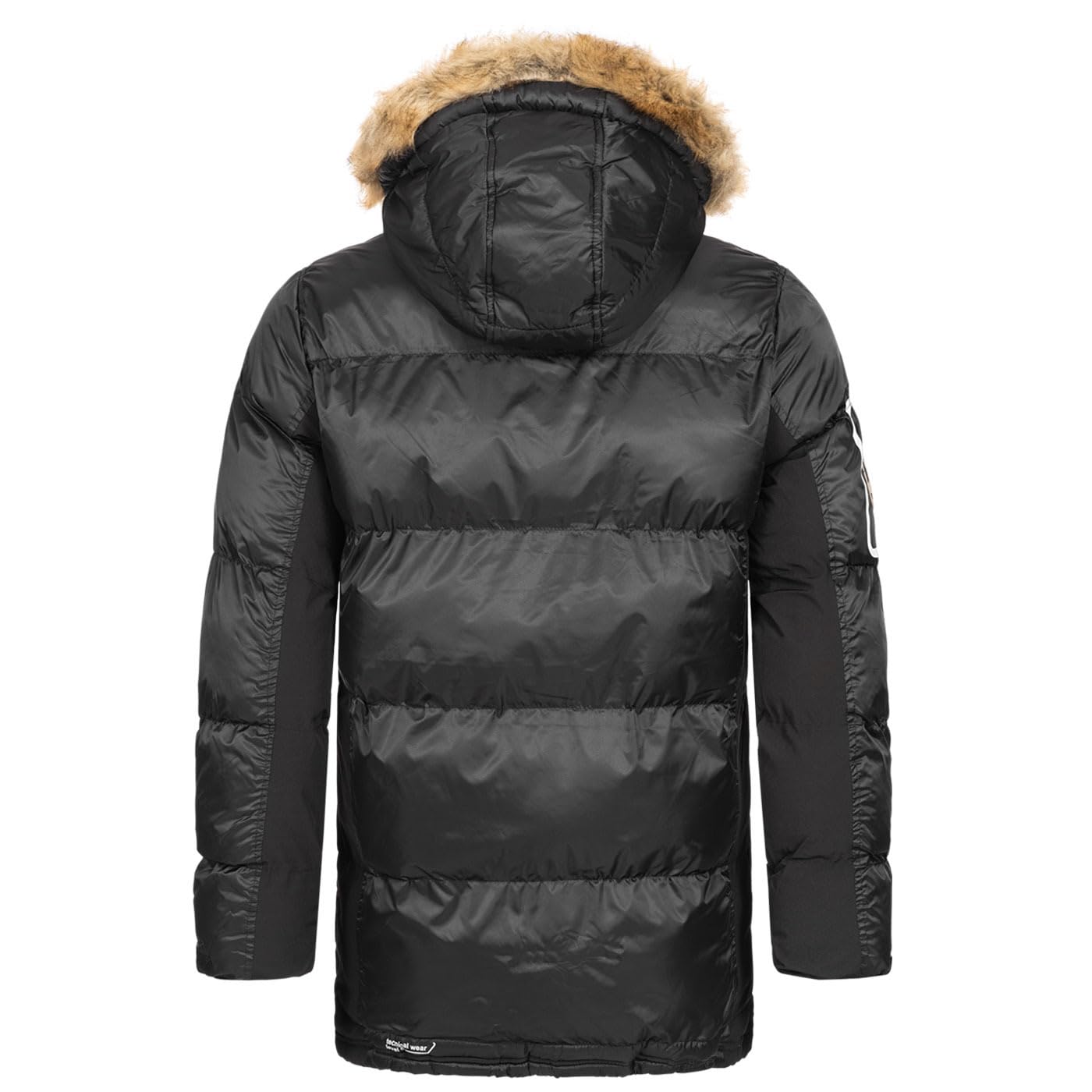 Geographical Norway Danodb Hombre Dsitribrands Production - Parka larga cálida invierno otoño - Abrigo impermeable y cortaviento con capucha y pelo sintético - Chaqueta outdoor resistente