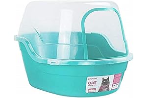 Jumbo Clear Hooded Cat Litter Box