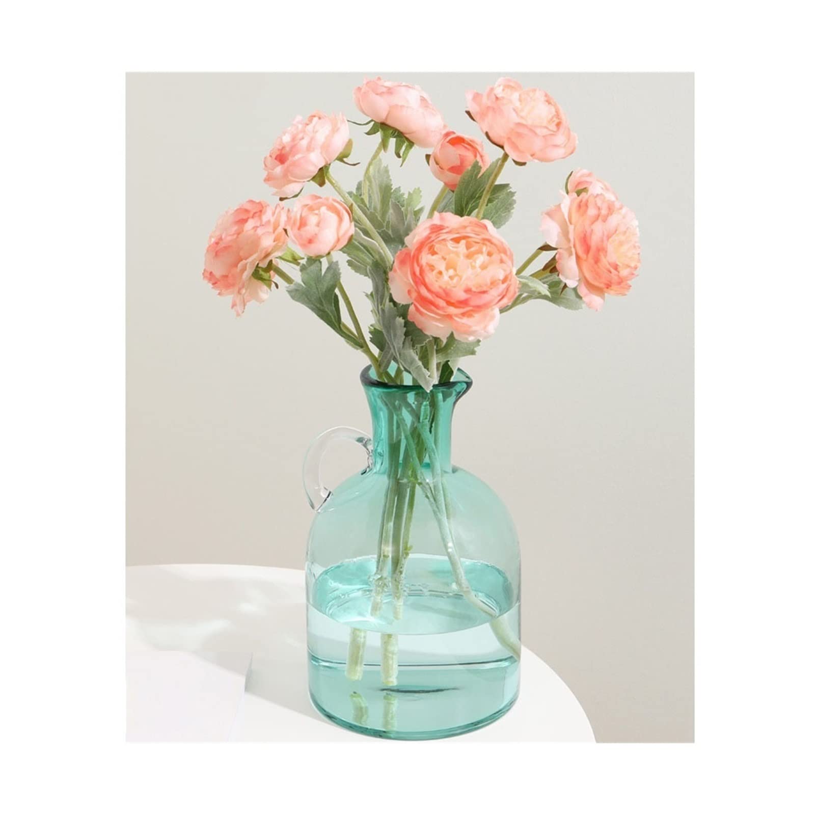 Vases Décoratifs Nouvelle décoration de vase en verre moderne, simple et de haute qualité, arrangement floral de salon, soin de l'eau transparente, décoration de luxe légère Vase de Fleurs ( Size : S