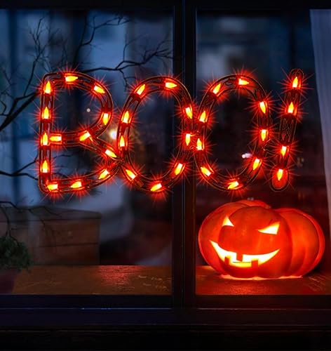Decoración de Silhoutte para ventana de Halloween con iluminación de 35L