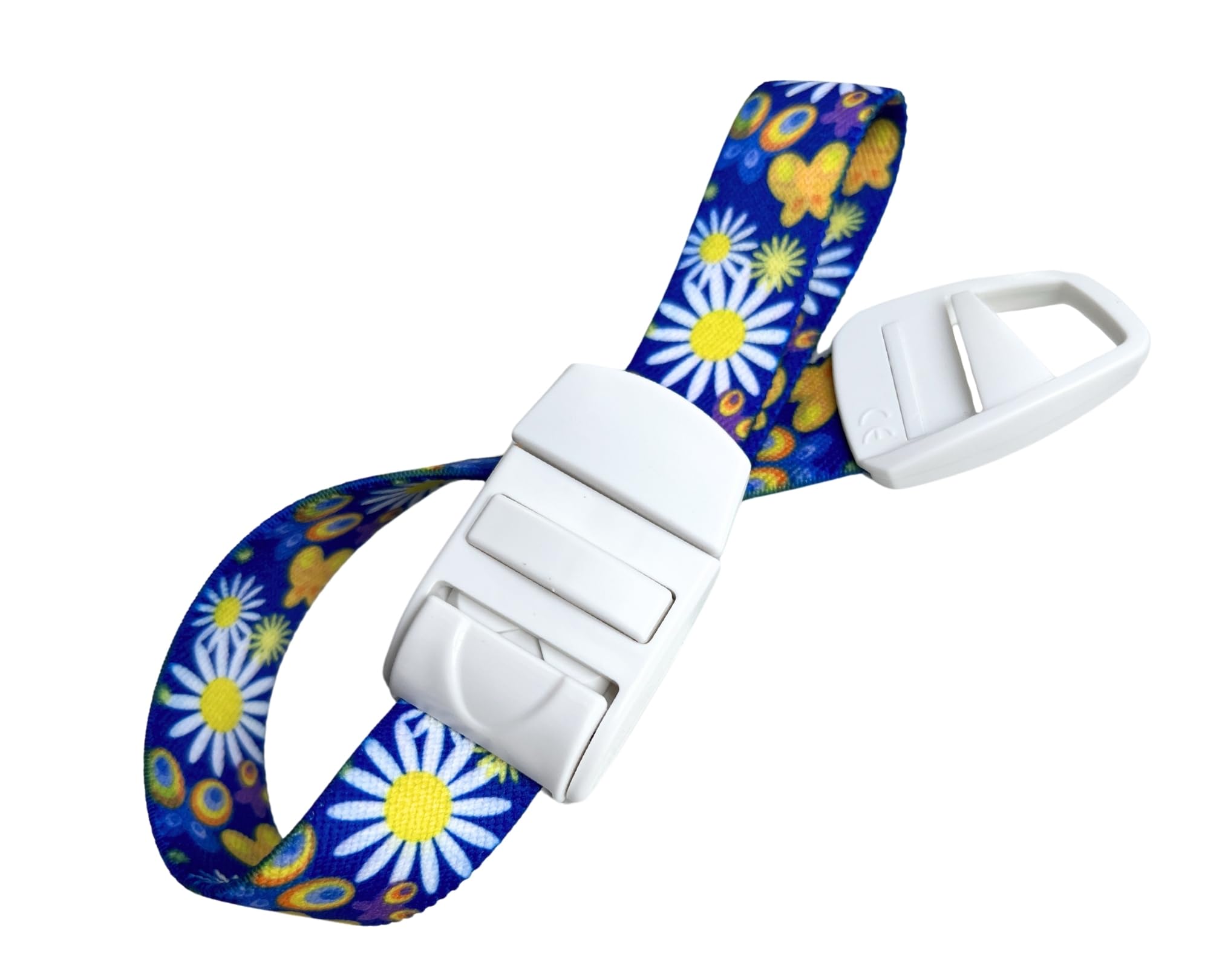 Garrot Médical Professionnel Avec Boucle A Déclenchement Rapide Et Lent, Bande Elastique En Polyester Sans Latex, Motif en Marguerite sur Bleu, Idée Cadeau Pour Infirmière