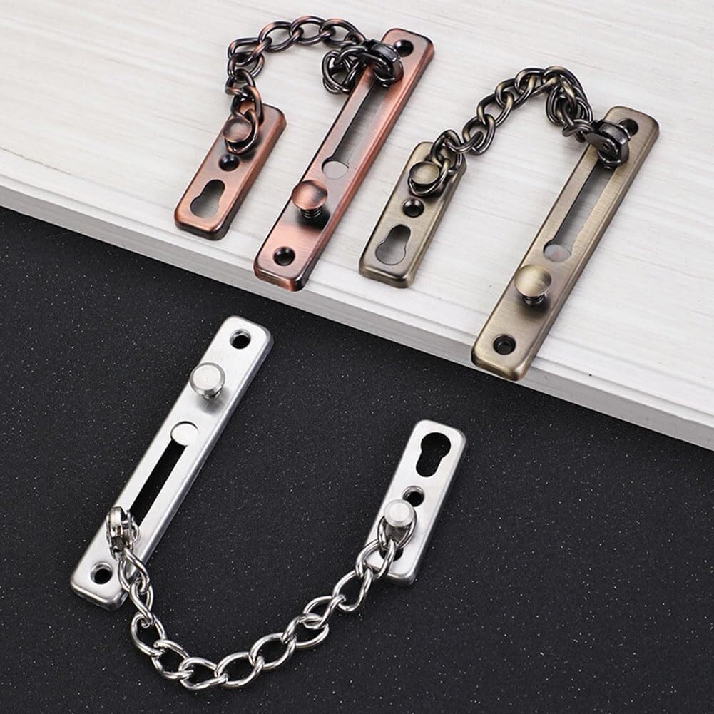 Hebilla de cadena de acero inoxidable, cadena de seguridad para niños, hebilla de seguridad para el hogar, accesorios de hardware, cerradura de seguridad para niños, cerradura de seguridad para niños,