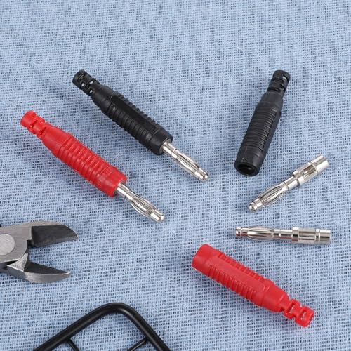 Image of Banana Plugs, 10 Pcs 4mm Insulated Banana Plug Connectors Adapters for Multimeter Test Leads Probes