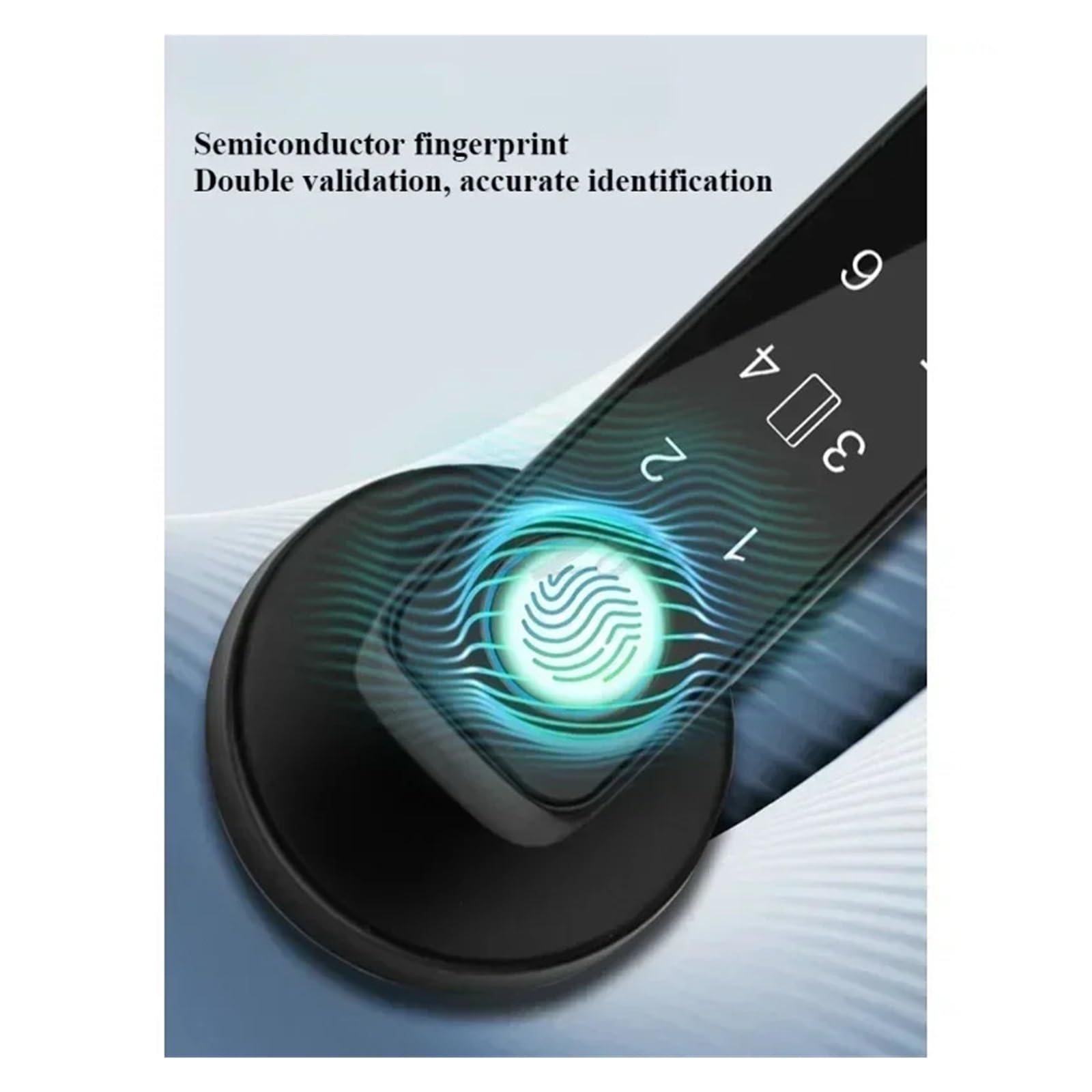 Cerradura inteligente de aleación de aluminio, un agarre, moderna y simple, cerradura de huella dactilar, cerradura de contraseña para oficina