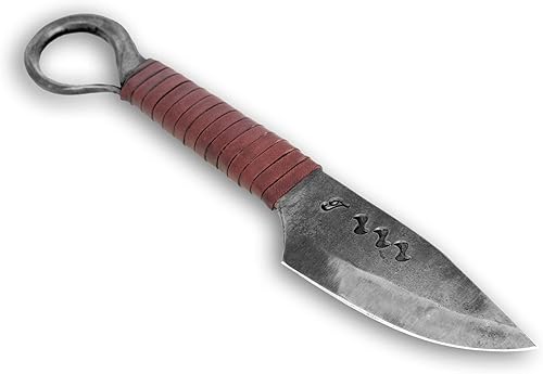 Miniatura 5 de Toferner Celtic Eye 1- Cuchillo forjado a mano - Deportes - Funda de cuero genuino hecha a mano - Hoja endurecida - Vintage- Colección de arte -