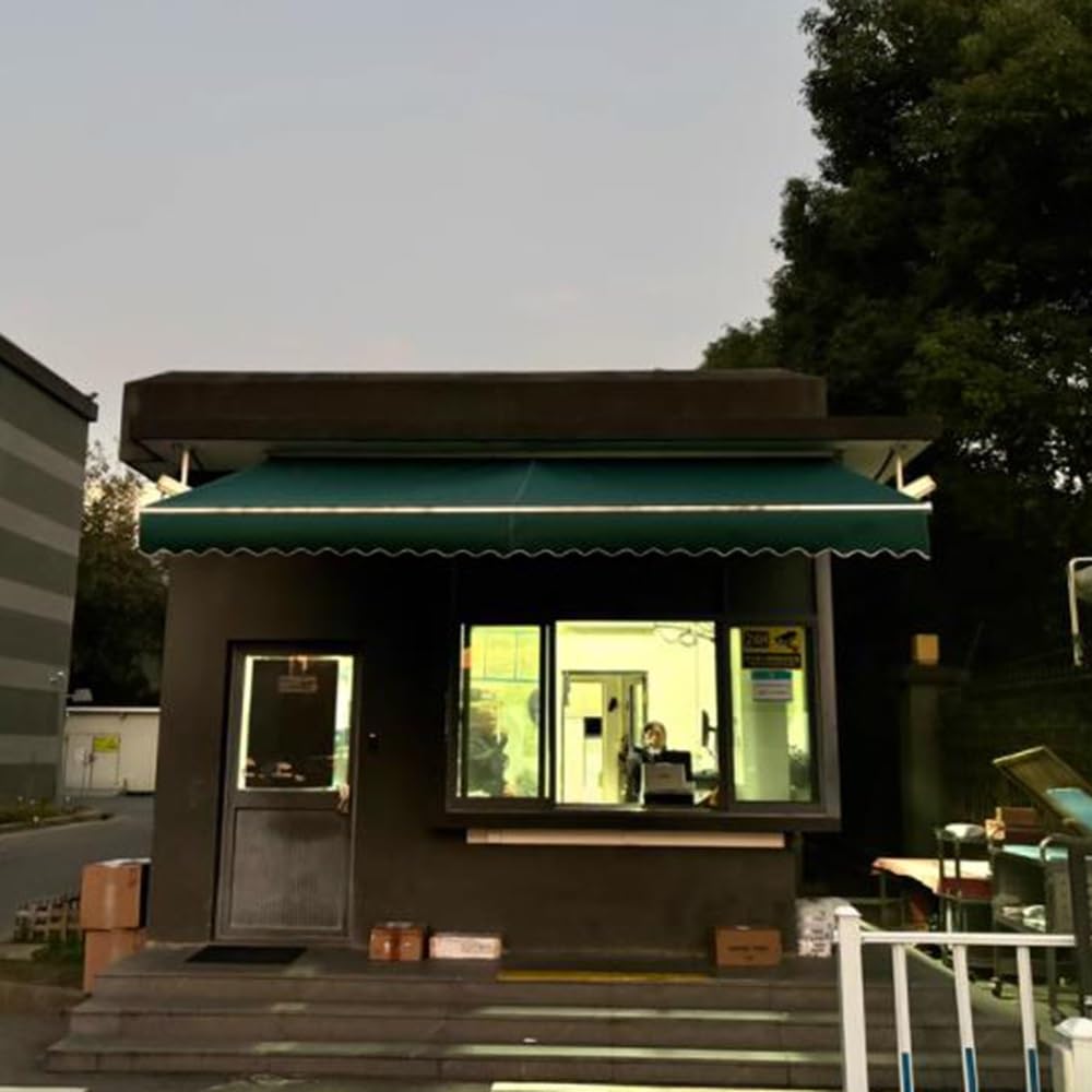 Tenda retrattile in tessuto di ricambio, 3 x 3 m, impermeabile, in PVC, per patio, tenda parasole blu, resistente ai raggi UV, per camper, pergola e terrazza