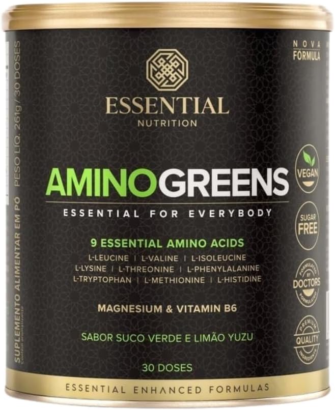 Amino Greens Lata (240g) – Essential Nutrition, Essential Nutrition, multi-colored, Tamanho único Amino Greens Lata (240g) – Essential Nutrition, Essential Nutrition, multi-colored, Tamanho único