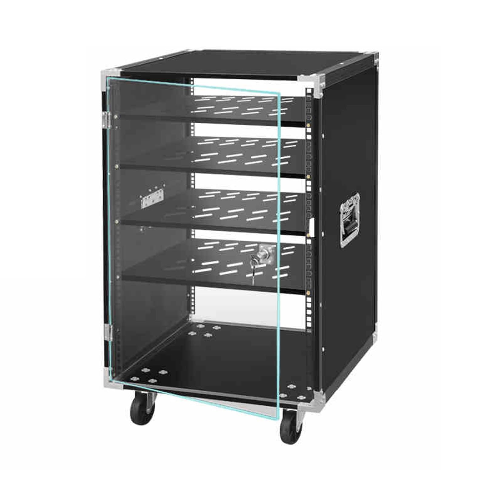 Audio Rack HiFi Regal, Medien-Stereoschrank-Ständer, Aufbewahrungsschrank, HiFi-Audioschrank Regale Mit Verstellbarem Regal, für Heimkino/Schlafzimmer/Büro