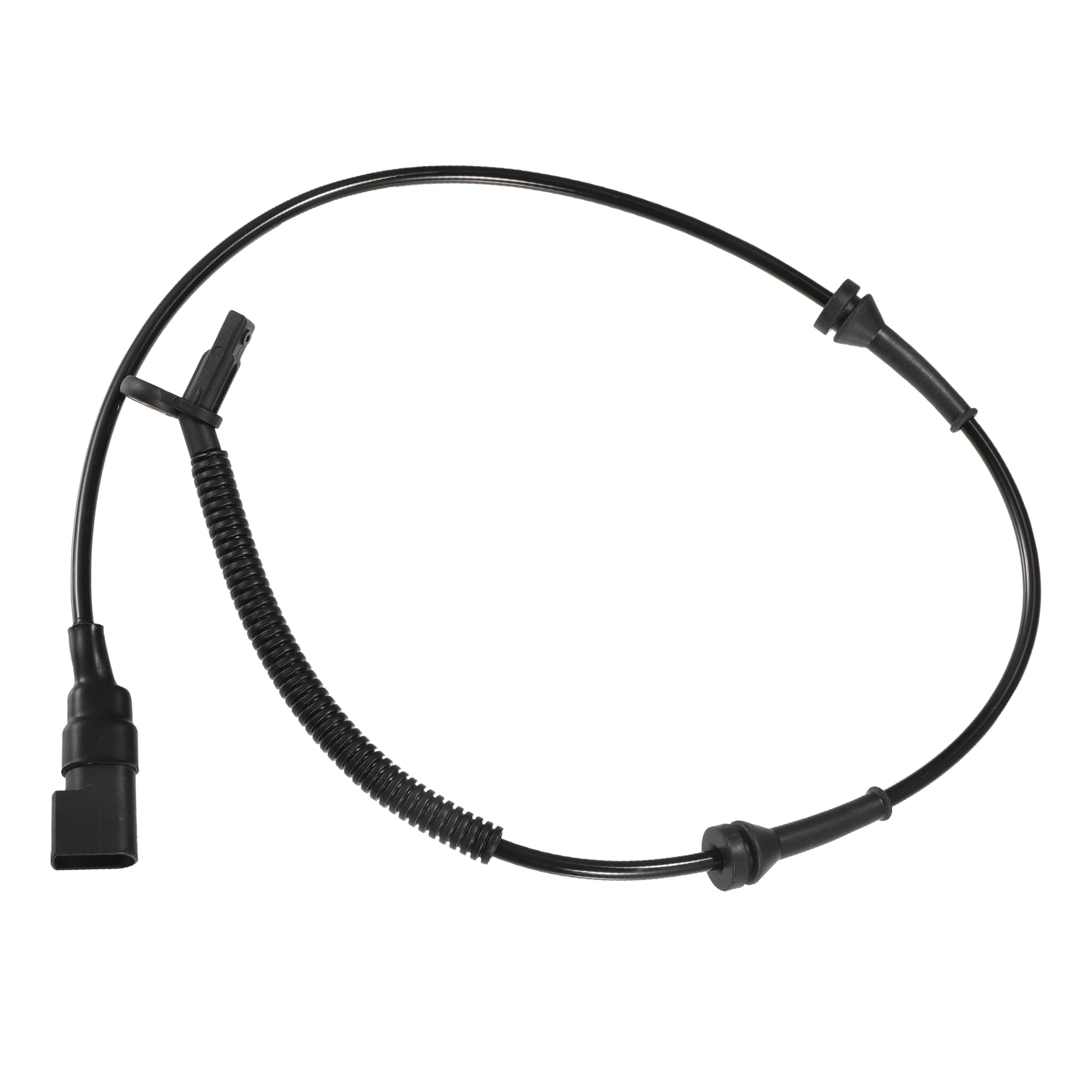 QUARKZMAN Capteur De Vitesse De Roue Abs Pour Ford Fiesta Mk6 02-08 1pc | Noir, ABS, 80.5 Cm, 7.7 Mm, 2 Broches, Avant, OE:2S612B372AD, Pour Ford Fusion 2002-2008, Pour Mazda 2 Mk1 2002-2007