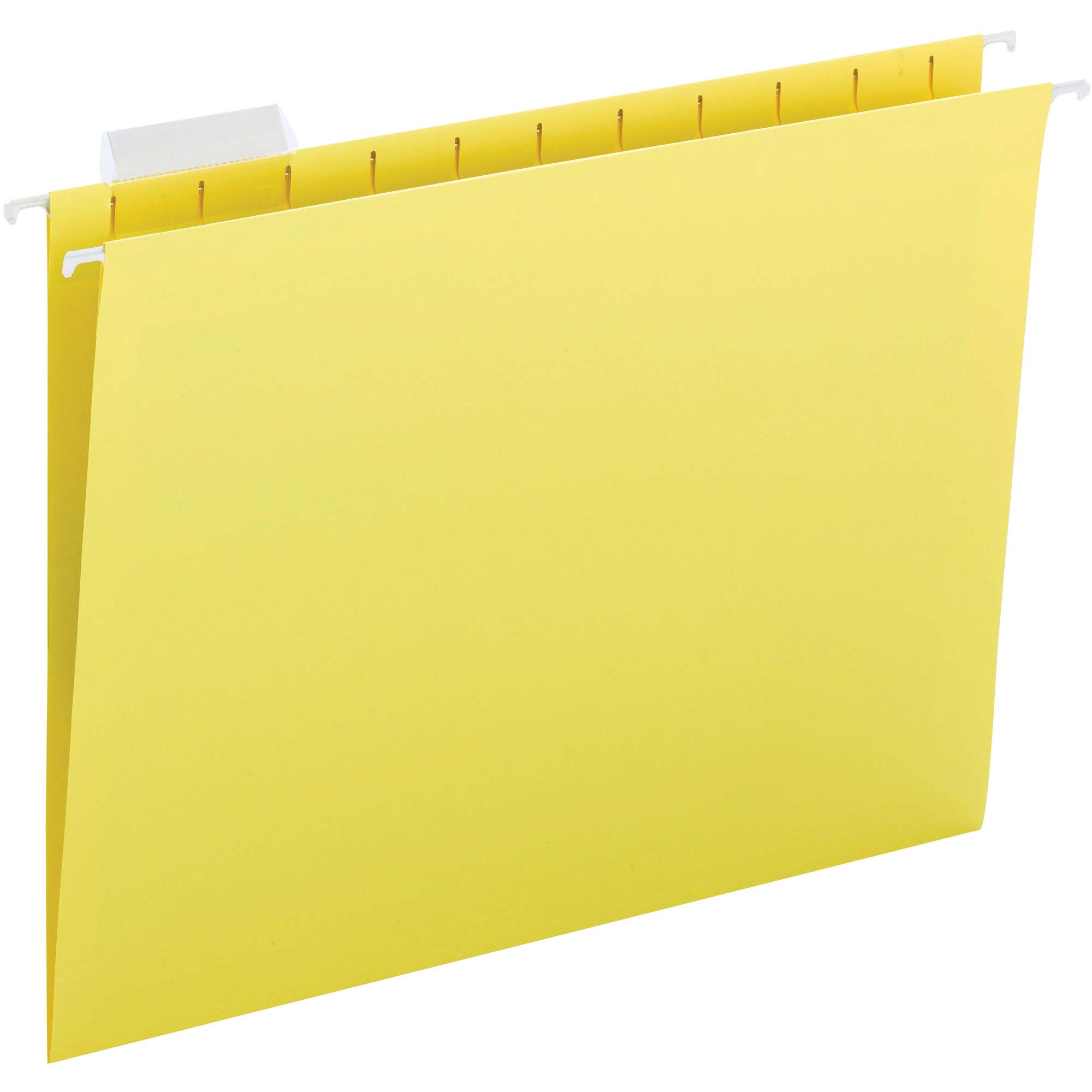 Dossiers suspendus 1/5 coupe jaune Business Source à onglets décalés
