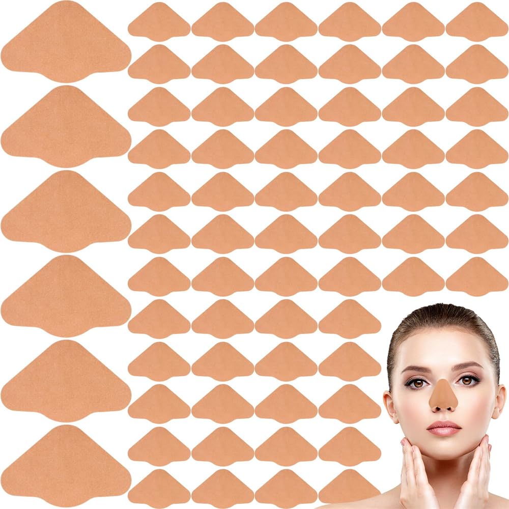 Azonee 120 Pcs Sun Protection Nose Patch, Outdoor Guard Nose Cover UV Stickers for Sunscreen, Multifunctional Nose Plasters for Men Women Sports Tanning Outdoor, 5 Boxes