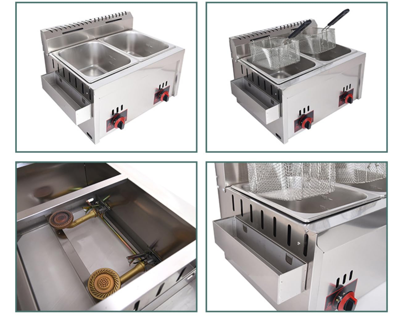 業務用ガスフライヤー　LP Amazon.co.jp: Deerou業務用ガスフライヤー大型卓上フライヤー