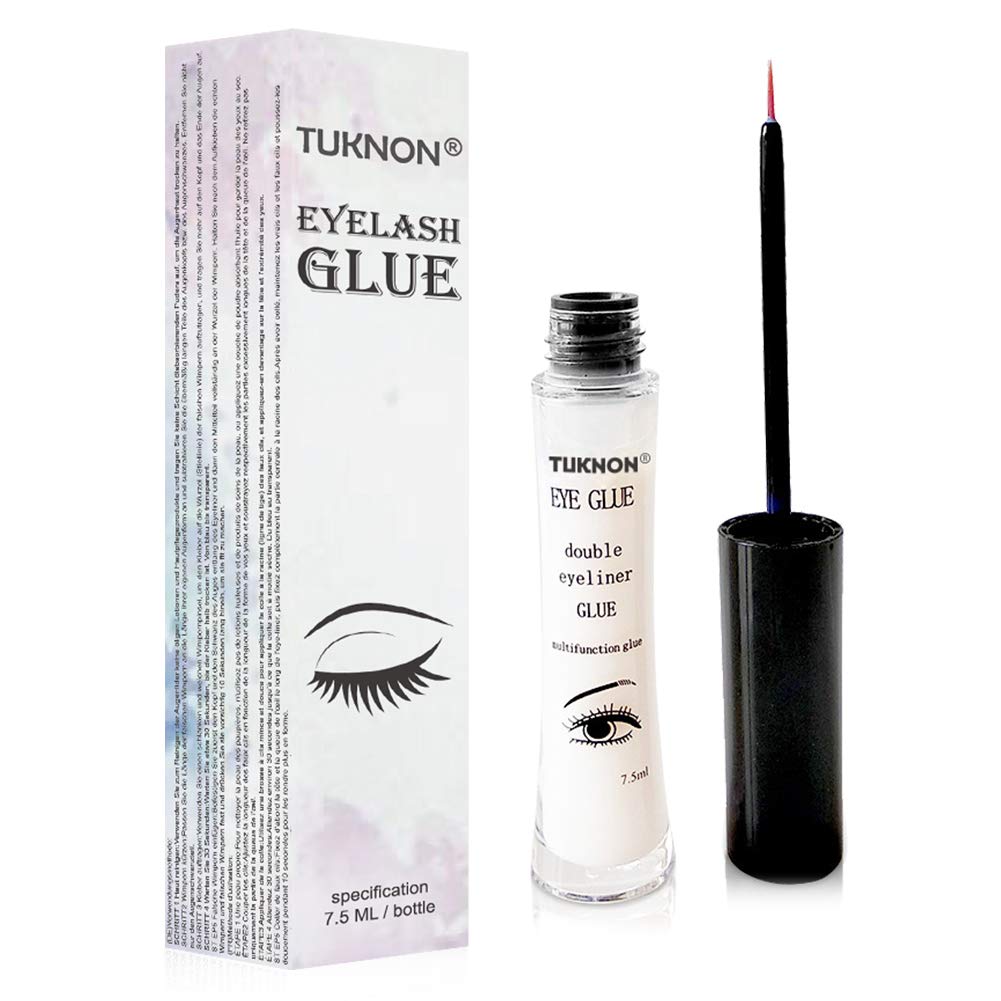 Colla Extension Ciglia, Colla per Ciglia, Colla per Ciglia Finte, Eyelash Glue, Glue Eyelashes, Asciugatura Rapida per Ciglia Adesivo per L'estensione delle Ciglia Eyelash Extension Glue, 7.5ml transparente