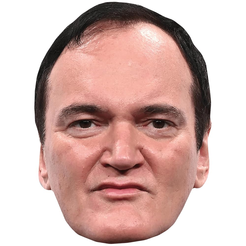 Celebrity Cutouts Lifelike Quentin Tarantino (Serious) Celebrity Mask, Flat Card Face, Fancy Dress Mask