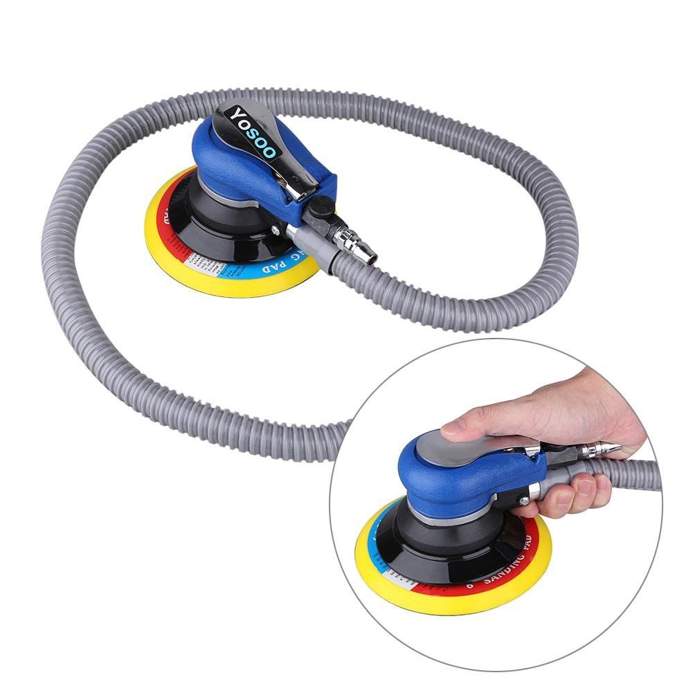 Lijadora Orbital, 6 pulgadas 150 mm Lijadora Orbital 10000 RPM Neumática Amoladora Pulidora para coche Car Body Orbit de abrasiva