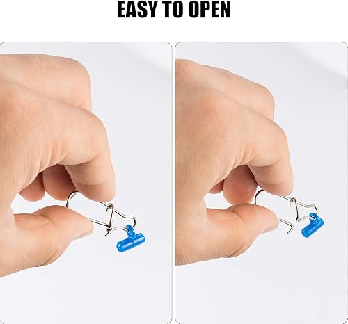 Miniatura 4 de Dr.Fish Toboganes de plomada de pesca, paquete de 30 a 100 unidades de doble bloqueo a presión deslizantes para línea de pesca deslizante,