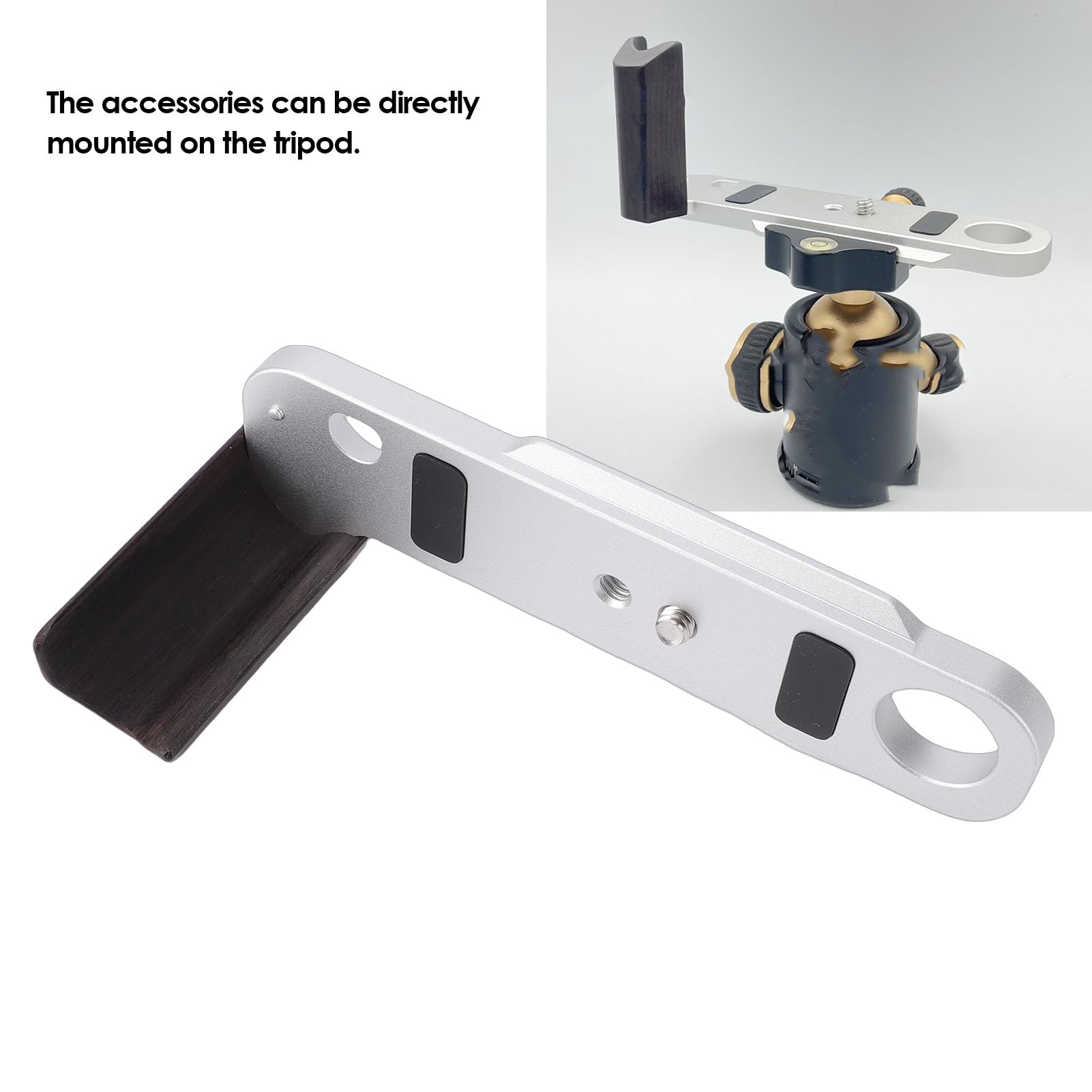 GOWENIC Empuñadura Ergonómica de Madera en Forma de L para Cámara F3 F3HD F3T F3AF Placa de Liberación Rápida de Madera de Alta Dureza