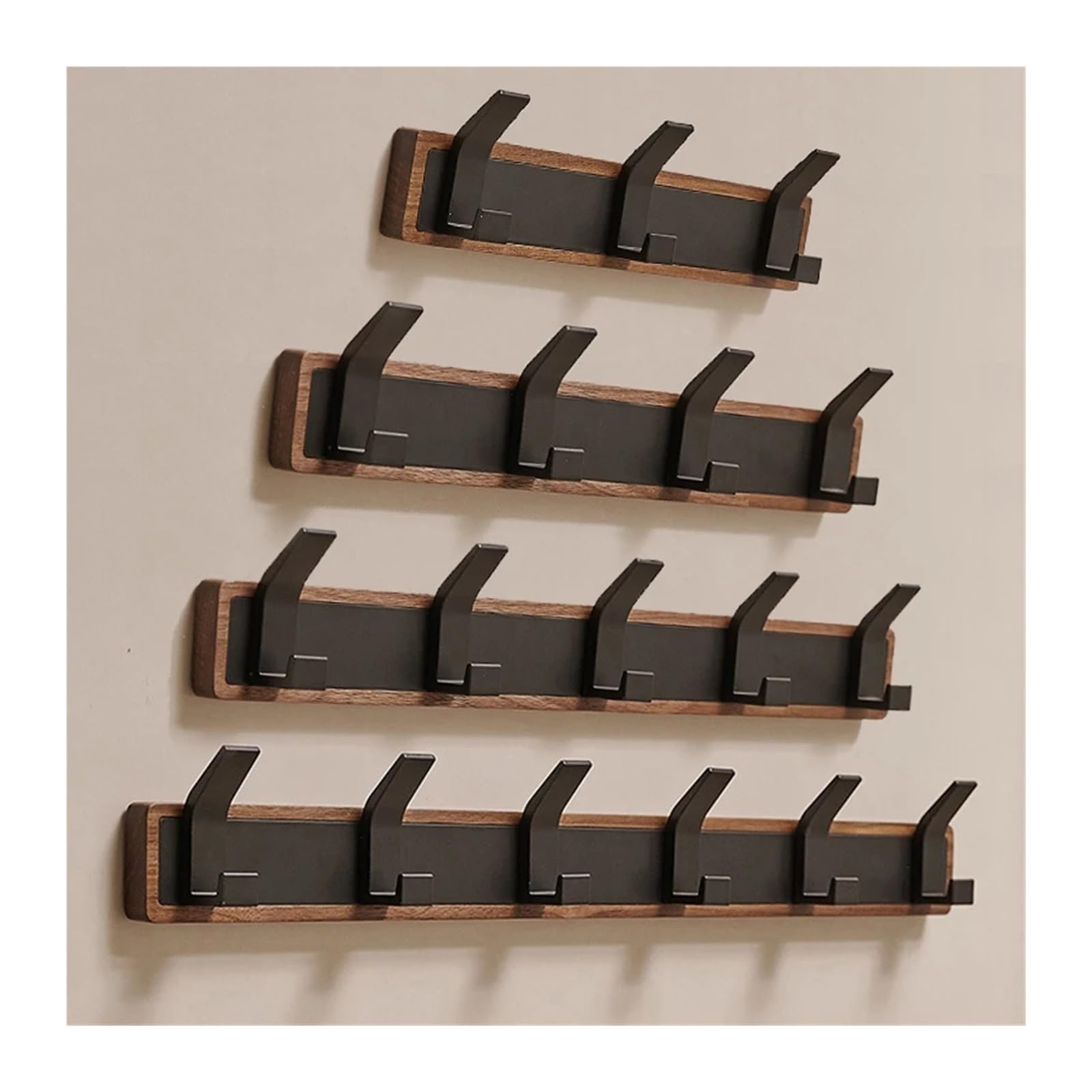 Gancho Para La Puerta Gancho de pared madera, perchero colgante for baño, cocina, dormitorio, pasillo(5 hooks)