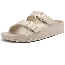 KIDMI Womens Comfortable EVA Sandals with Medium Arch Support, Adjustable Buckle Summer Beach Slide Sandal
