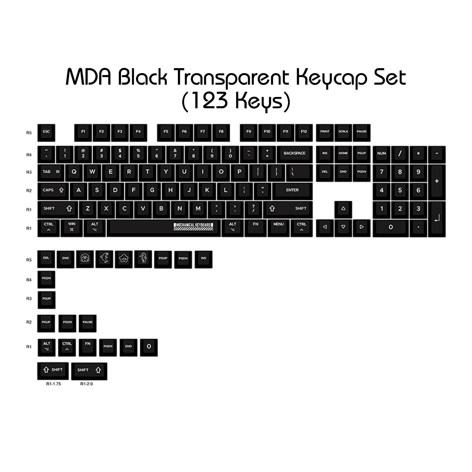 Amazon.co.jp: KOVNISE クリスタルクリアキーキャップ MDA