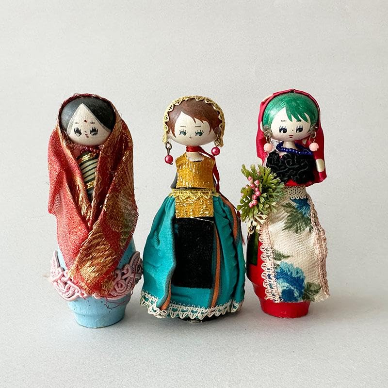 Amazon.co.jp: 世界風俗こけし人形 ドイツ インド オランダ まとめて