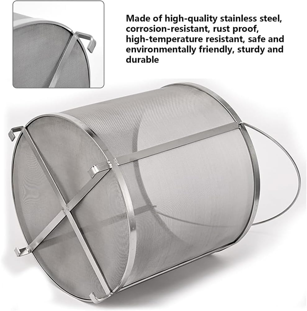 Hopfenfilter In 3 Größen, 300 Mikron Maschenweite, Siebkorb Aus Edelstahl 304, Bier-hopfenfilter Für Heimbrauen, Wein, Bier, Teekessel 35x35cm