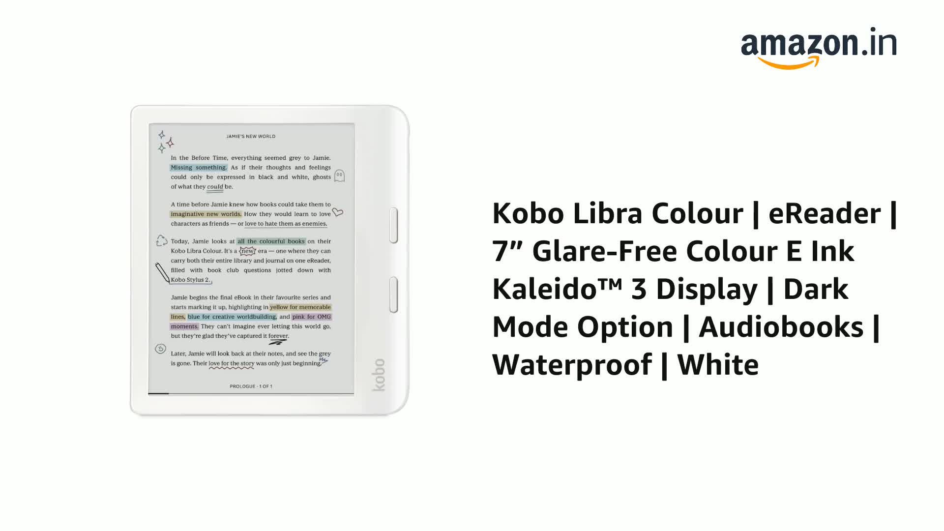 Kobo Libra Colour | eReader | 7” Glare-Free Colour E Ink
