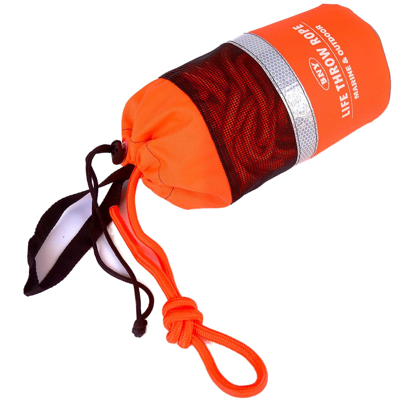 BNY Throw Bag for Water Rescue with 98ft Reflective Throwable Floatable Rope, Floating Throwing Line for Kayaking, Whitewater Boating, Rafting, Ice Fishing, Swimming