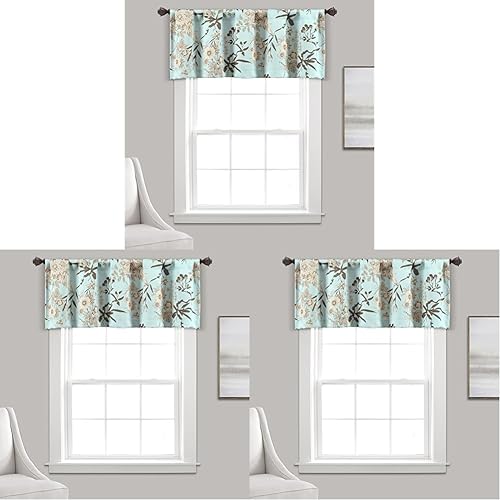 Miniatura 10 de Lush Decor Botanical Garden - Set de cortinas con estampado floral y de pájaros, para oscurecer la habitación, para vivir