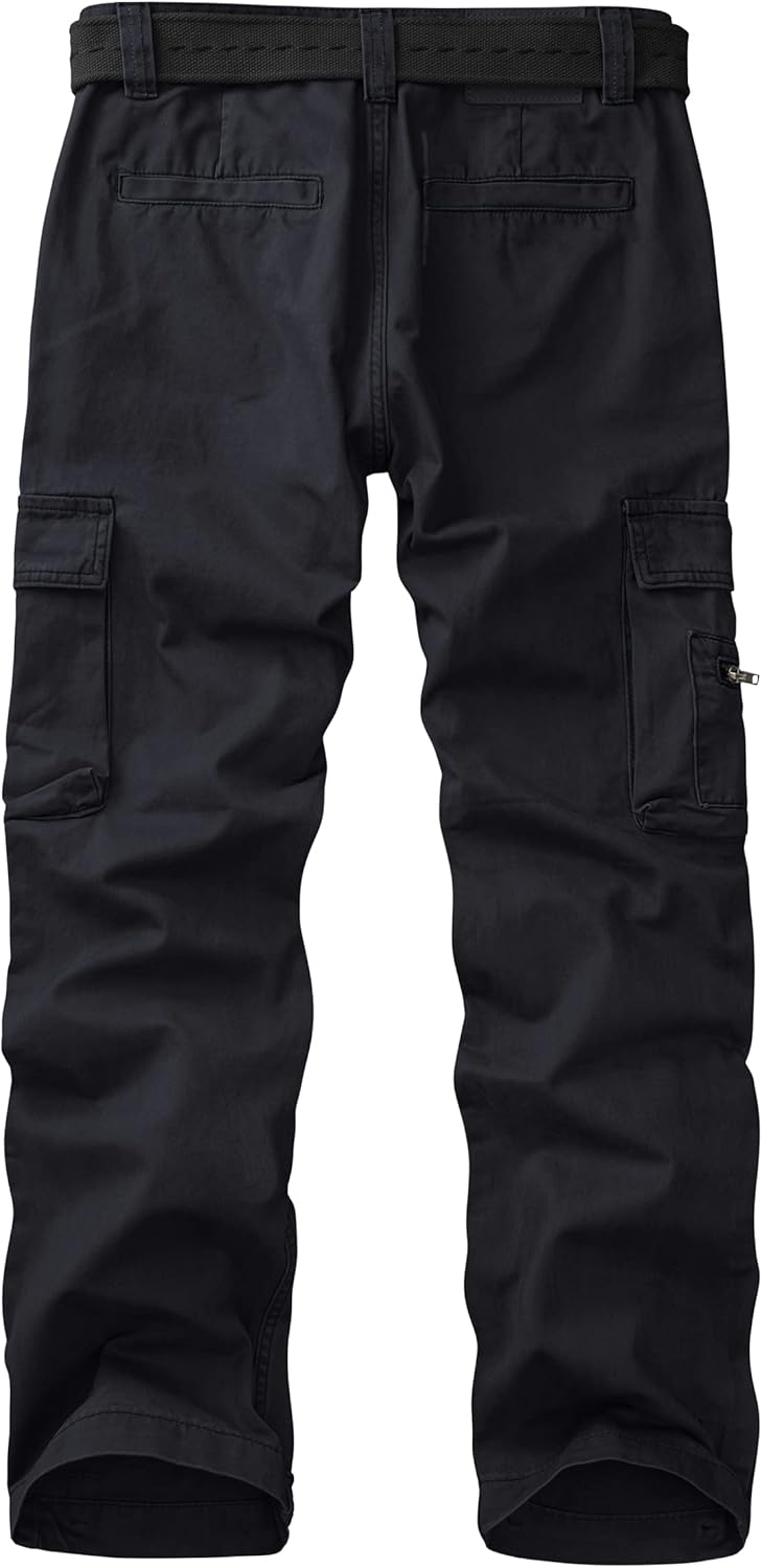 KOCTHOMY Hiking Pants Women Relaxed Fit Cargo Pants Casual Work Pants with Zipper Pockets No Belt - Image 2