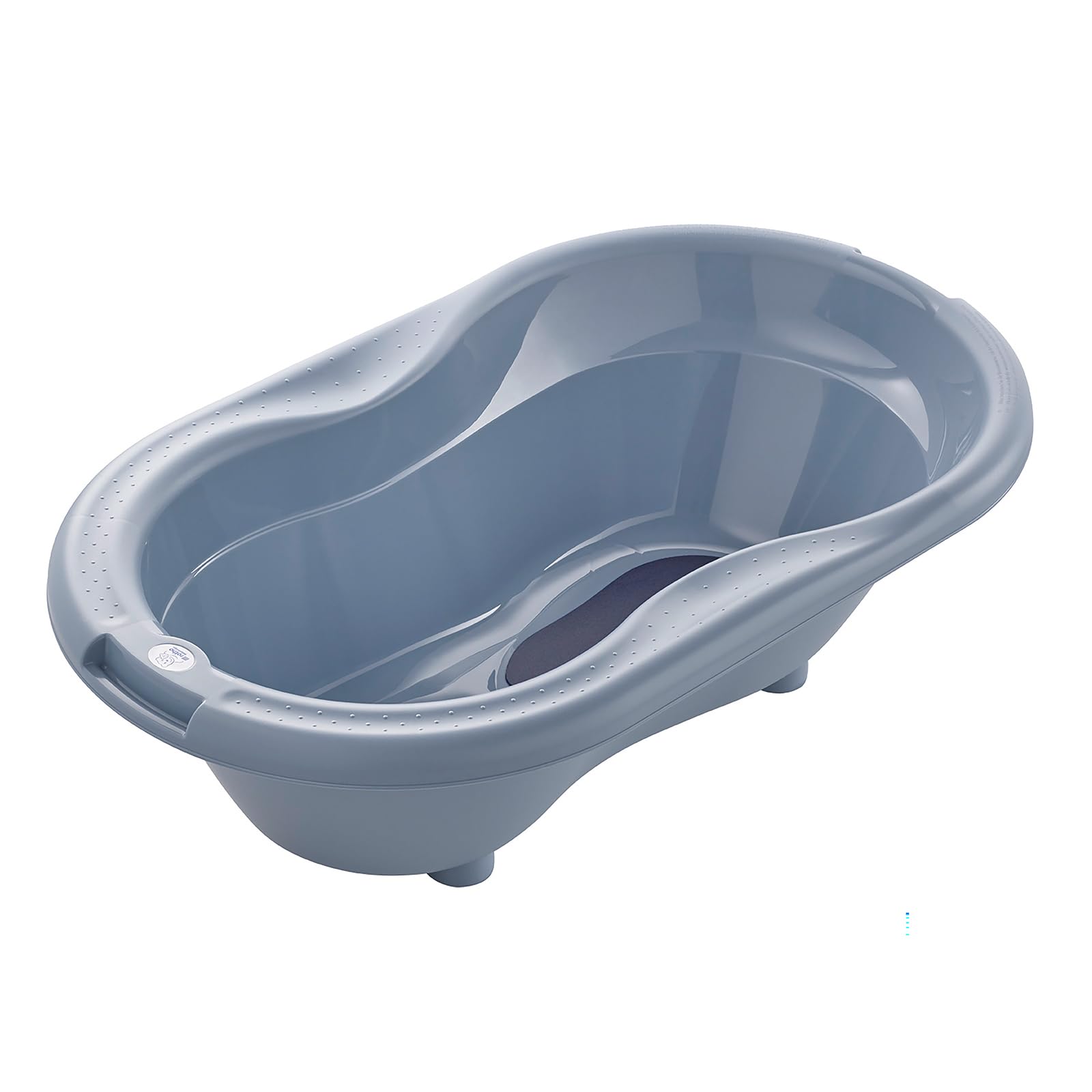 Rotho Babydesign TOP Ergonomic Baby Bathtub with Drain Plug, Newborn to Toddler, Recycled
