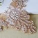 Rose Gold Applique Bridal Rhinestone Applique Wedding Belt Applique Pearl Beaded Applique