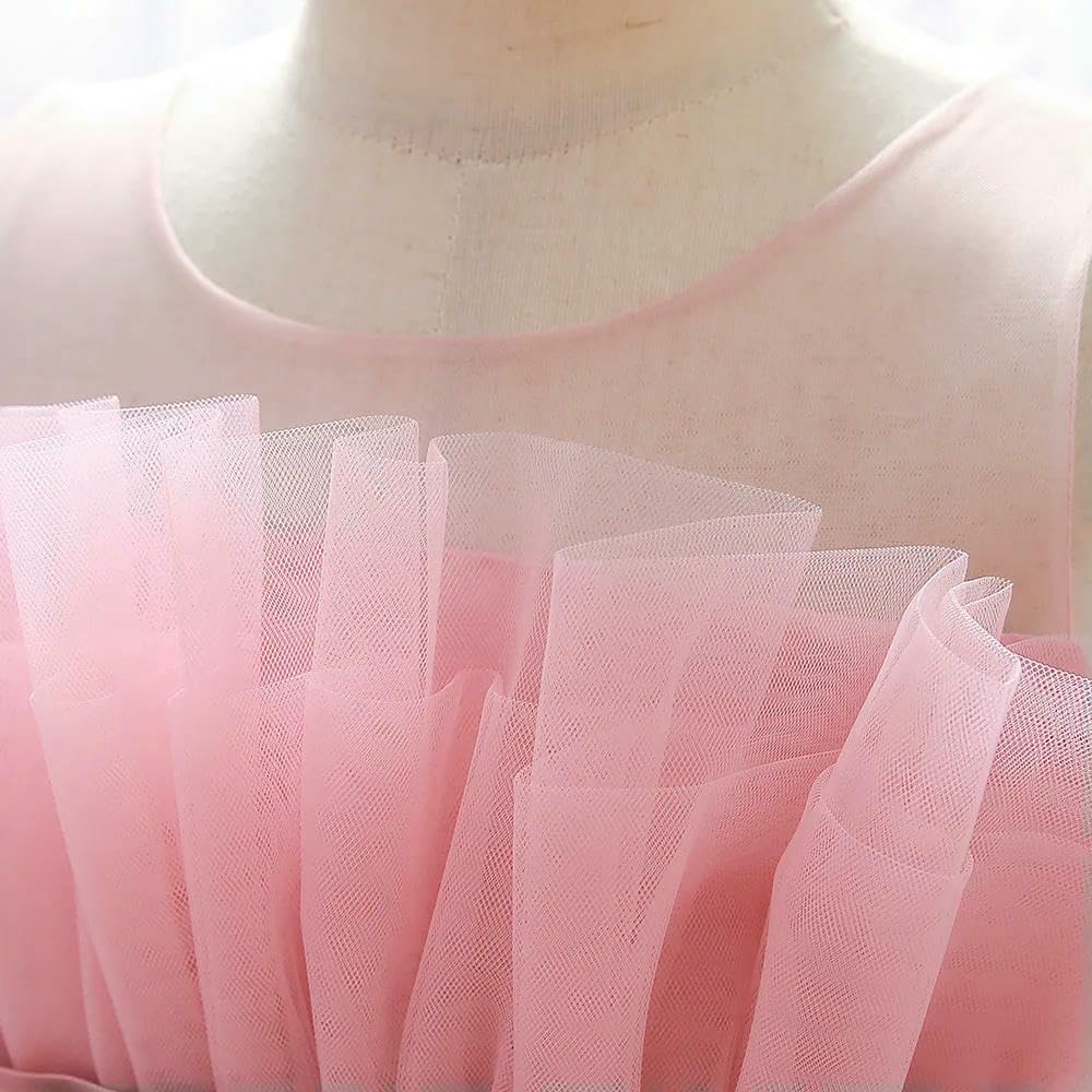 SYJYM Vestido de Fiesta con Volantes para niñas pequeñas, Elegante y Esponjoso, de Noche, de Princesa, para cumpleaños, para niñas, Boda, Disfraz Infantil