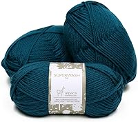 Vista 28 de Superwash - Juego de 3 madejas de hilo de lana 100% pura (5.25 onzas), peso DK, procedente directamente de Perú, celestial suave y perfecto