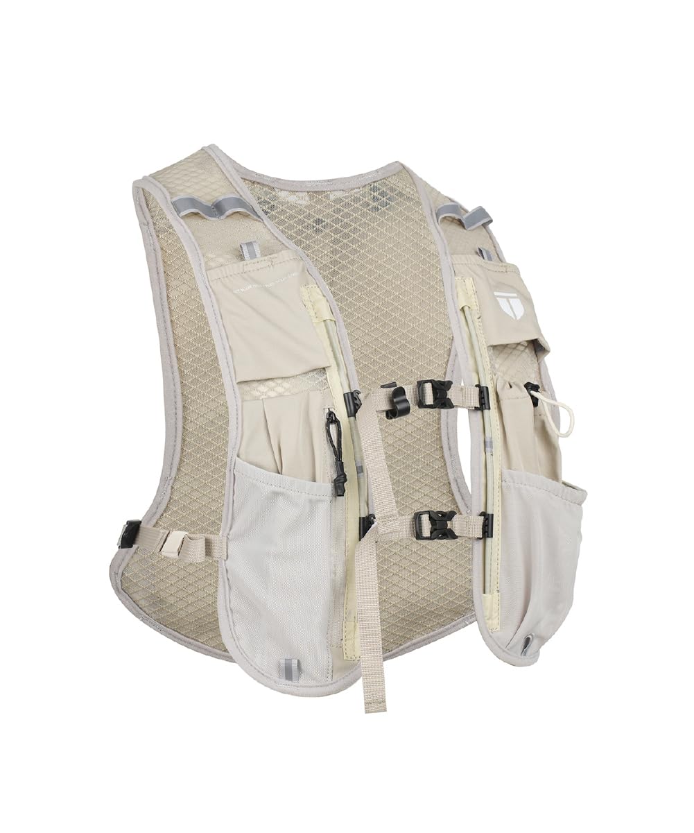 TEGO Pacer Trail Hydration Vest – Lightweight Backpack with 2L Reservoir Compatibility for Outdoor Sports (Beige, One Size)-image-1